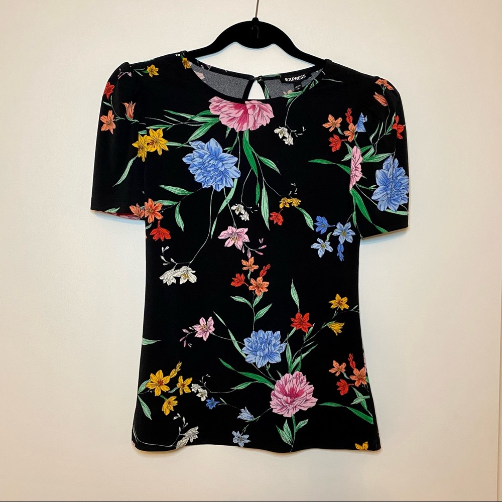 EXPRESS - multi-color floral blouse